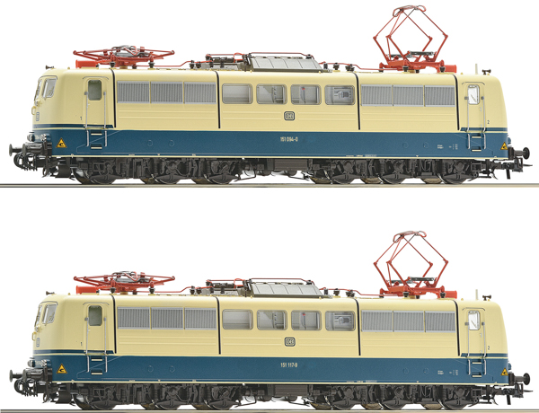 Roco 78408 - German 2-Piece Electric Locomotives 151 094-0 and 151 117-9 Set of the DB (w/ Sound)