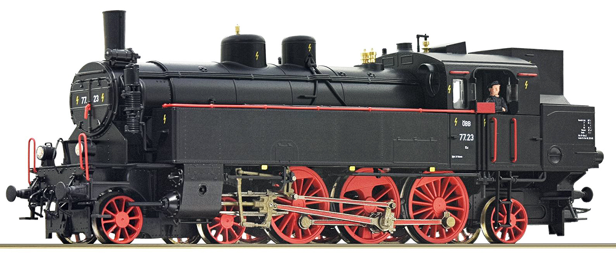 Roco 70076 - Steam locomotive 77.23 of the ÖBB (DCC SOund Decoder)