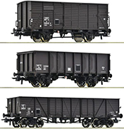 3 piece set: Goods wagons, SNCF