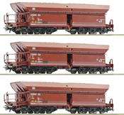 3 piece set (2): Ore wagons, DB