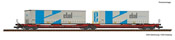 Articulated double pocket wagon T3000e + Ekol Container