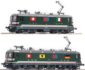 Swiss Electric locomotive double traction Re 10/10 of the SBB (Sound)