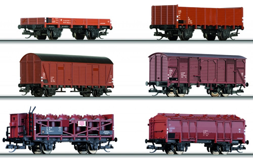 Tillig 01643 - 6pc Freight Car Set of the DR