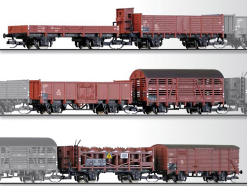 Tillig 01645 - 6pc Freight Car Set of the CSD