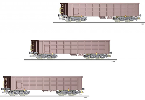 Tillig 01678 - 3pc Freight Car Set 