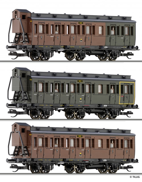Tillig 01682 - Passenger Coach Set of the KPEV