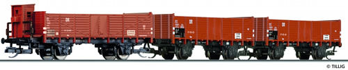 Tillig 01683 - 3pc Freight Car Set of the DR