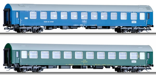 Tillig 01695 - 2pc Passenger Coach Set Balt-Orient-Express 3