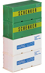 Tillig 07711 - Container set 2 HAPAG/LLOYD 2 SCHENKER