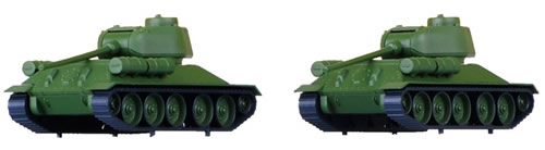 Tillig 07750 - 2pc Tank Set T34/85