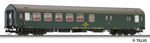 Tillig 16697 - 2nd Class Passenger Car w. Baggage Compartment of the CSD