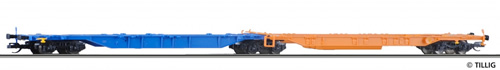 Tillig 18001 - 2pc Container Car Sdggnos/Sdggmrs 739/344 of the DB AG
