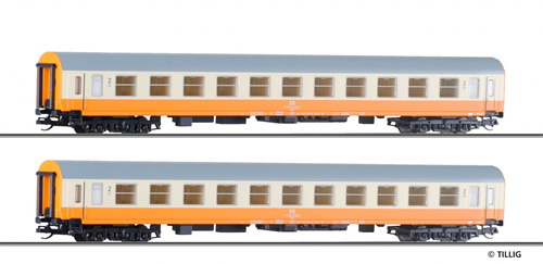 Tillig 501287 - 2pc Passenger Coach Set of the DR