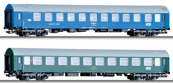 Tillig 70028 - 2pc Passenger car set Balt-Orient-Express 3
