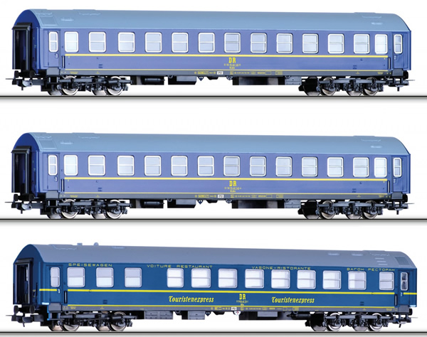Tillig 70029 - 3pc Passenger Coach Set type Y TOUREX