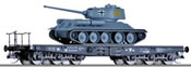 Flat Car with T34/85 Tank