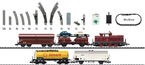 Trix 11485 - Transfer Freight Train Starter Set with a Track Layout and a Locomotive Controller