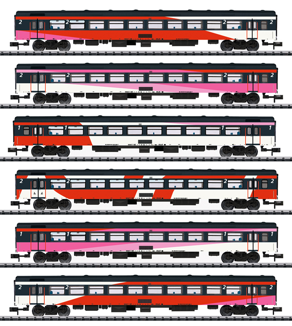 Trix 15389 - 6pc ICRm Express Train Passenger Car Set