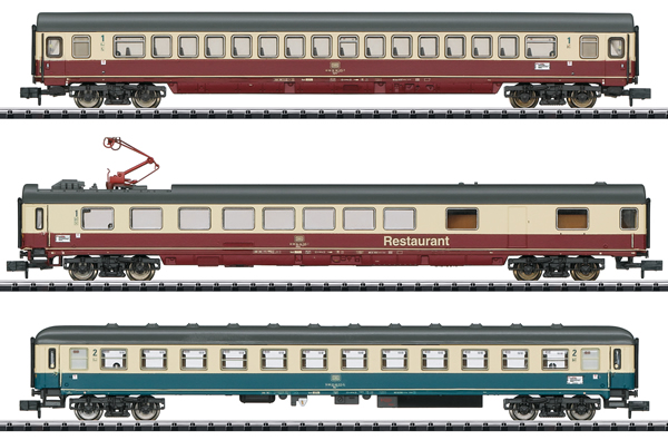 Trix 15459 - IC 611 Gutenberg Express Train Passenger Car Set #1
