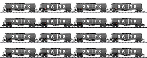 Trix 15514 - Display with 16 GATX Tank Cars (L)