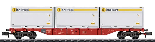 Trix 15518 - DB AG Container Flat Car with 3 type XXL WoodTainers