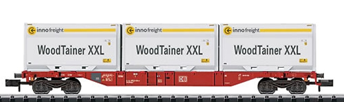 Trix 15519 - DB AG Container Flat Car with 3 type XXL WoodTainers