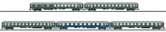 Trix 15548 - German Era III Express Train Passenger Car Set