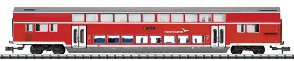 Trix 15775 - 2nd Class Bi-Level Car type DBpza 780.1 Hanseatic Express