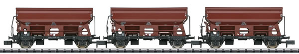 Trix 15804 - 3pc Freight Car Set Side Unloading Car