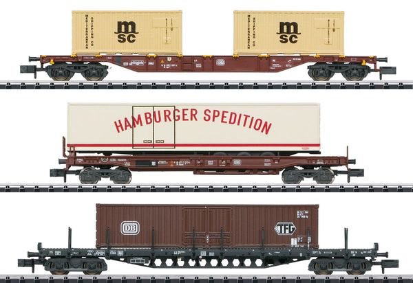 Trix 18702 - “Container Service” Freight Car Set of the DB