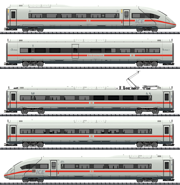 Trix 22971 - Dgtl ICE 4 Class 412/812 Powered Railcar Train, DB AG