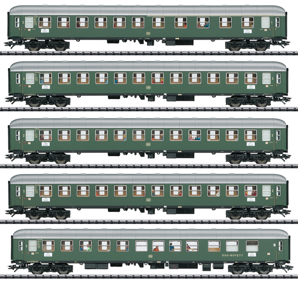 Trix 23132 - 5pc Express Passenger Train Set 1 D96 Isar-Rhone - INSIDER MODEL