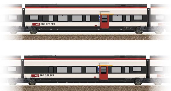 Trix 23283 - Add-On Car Set 3 for the Class RABe 501 Giruno of the SBB