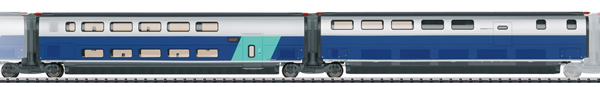 Trix 23489 - Add-On Car Set 3 for the TGV Euroduplex