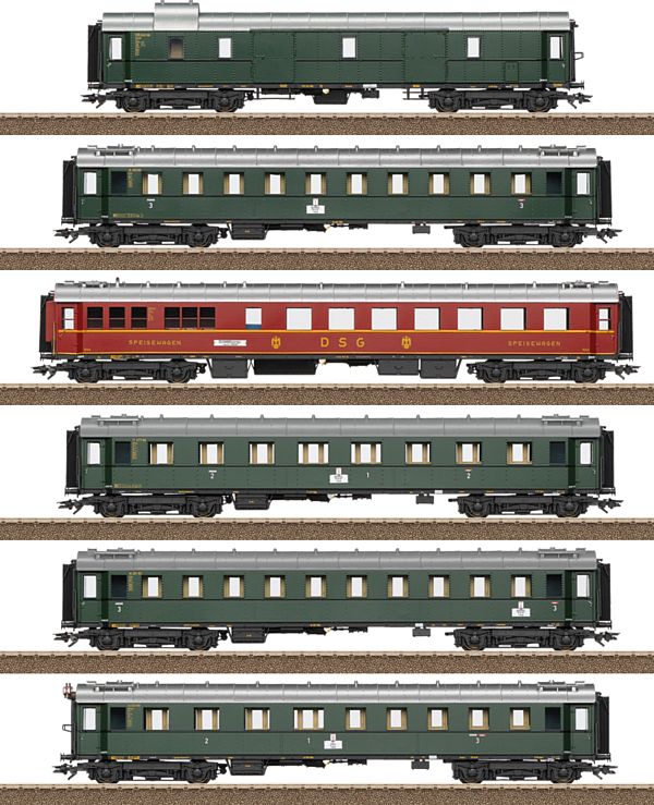 Trix 23629 - German Express Train Passenger Car Set 