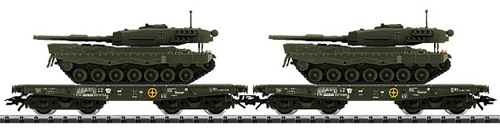 Trix 24021 - German Federal Army Freight 2-Car Set with Tanks
