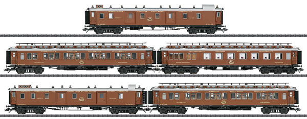 Trix 24793 - CIWL 5pc Orient Express Passenger Train Car Set