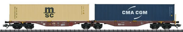 Trix 24800 - Double Container Wagon type Sggrss 80
