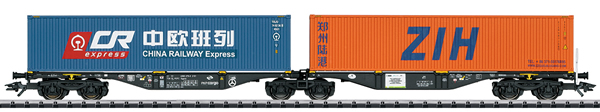 Trix 24802 - Type Sggrss Double Container Transport Car PKP Cargo, Era VI
