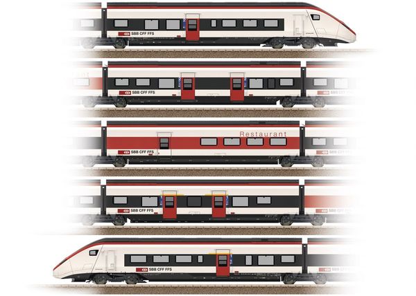 Trix 25810 - Swiss Giruno High-Speed Rail Car Train Class RABe 501 of the SBB (DCC Sound Decoder)