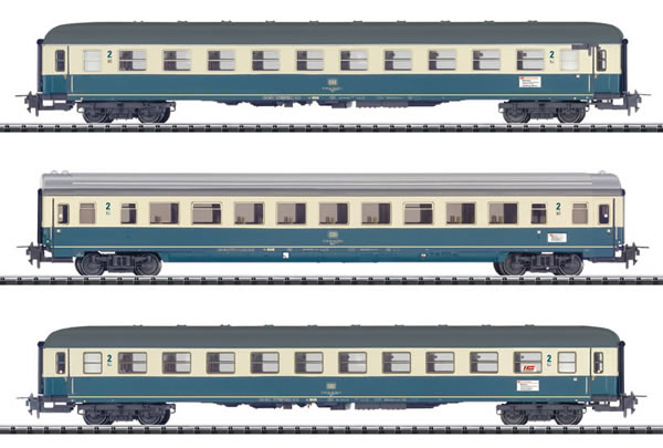 Trix 31165 - 3pc Express Train Passenger Car Set IC 690 Hohenstaufen, Set 2