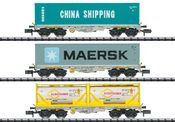Type Sgmmns 190 Container Transport Car Set of the DB
