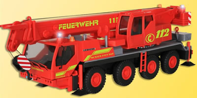 Viessmann 1141 - H0 Fire brigade crane truck with3 flashing blue lights **discontinued**