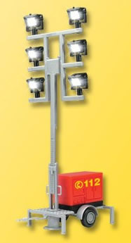 Viessmann 1344 - H0 Luminous giraffe fire brigade on a trailerwith 6 LEDs white