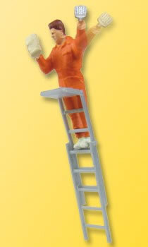 Viessmann 1517 - H0 Poster sticker on a ladder, moving**discontinued**