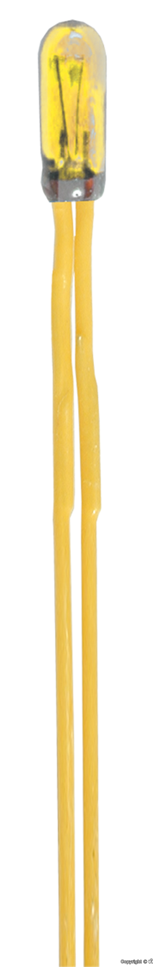 Viessmann 3501 - Spare bulb yellow T 3/4, Ø 2,3 mm, 12 V, 50 mA,2 cables, 2 pieces