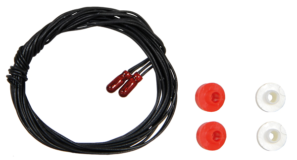 Viessmann 3508 - Spare bulb red T 1/2, Ø 1,8 mm, 16 V, 30 mA,2 cables, 2 pieces