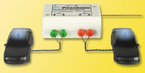 Viessmann 5027 - H0 Double blinker electronics with 2 blue bulbs