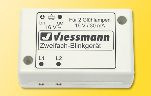 Viessmann 5037 - N Double blinker electronics with 2 blue bulbs