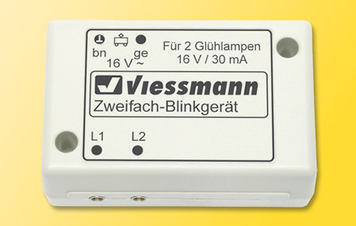 Viessmann 5038 - N Double blinker electronics with 2 yellow bulbs